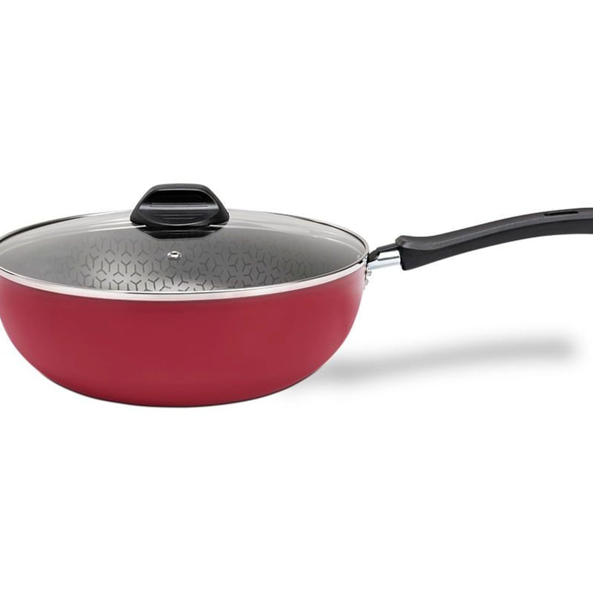 BRINOX - Wok Con Tapa 28cm 4.1L Brinox Anis Rojo