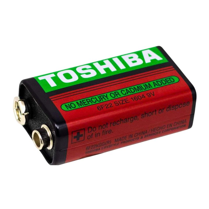 TOSHIBA - Pila Batería TOSHIBA 9V 6F22 Heavy Duty 6F22KGGR