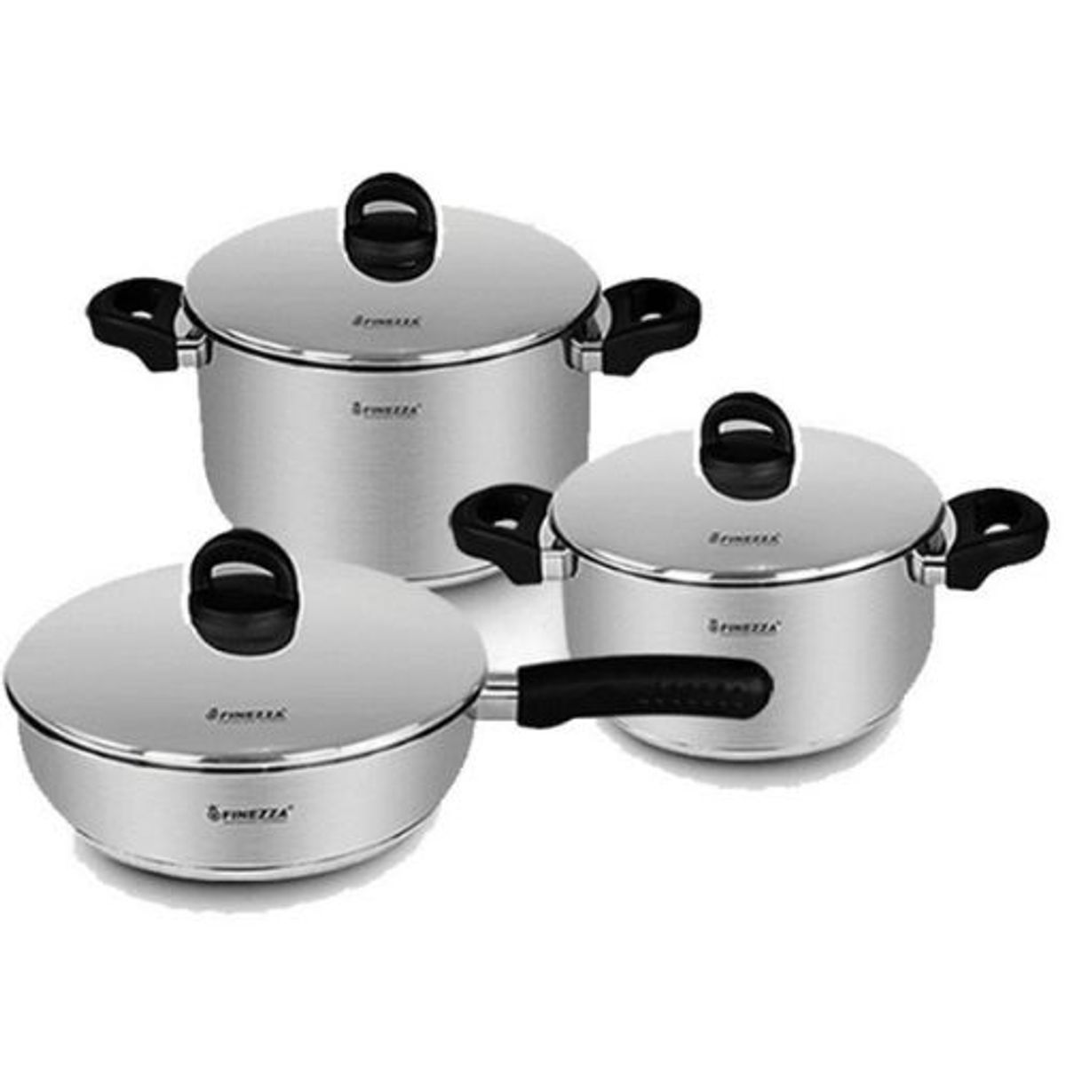 FINEZZA - Ollas de acero Inox Finezza FZ-1048TS 6 Piezas