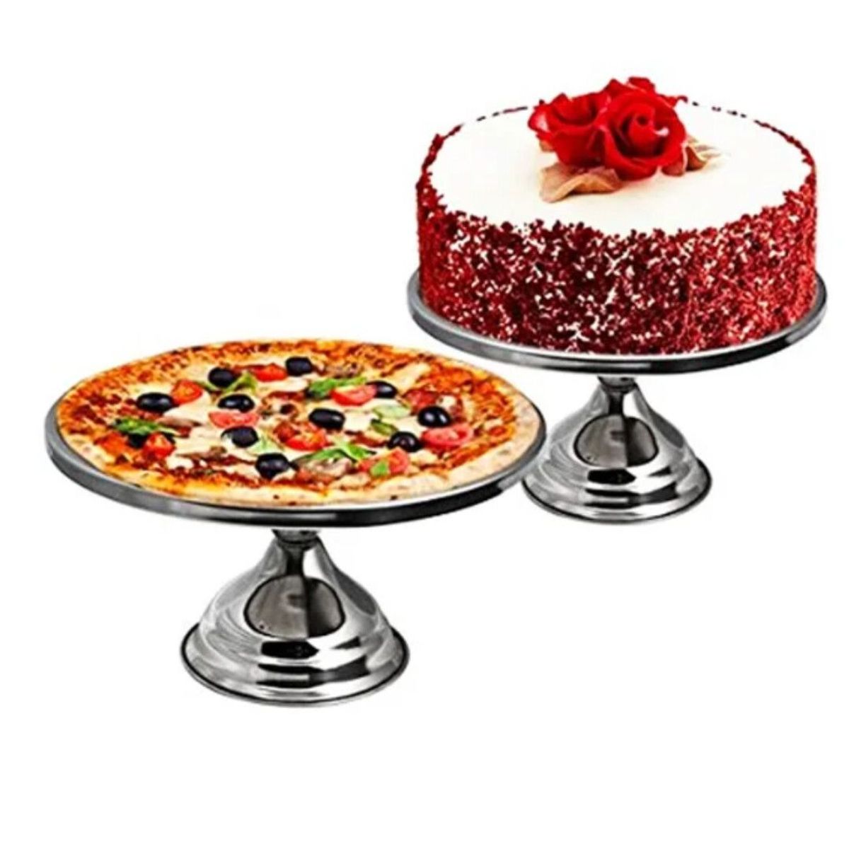 VINOD - Porta Torta de Acero Inoxidable de 30 cm