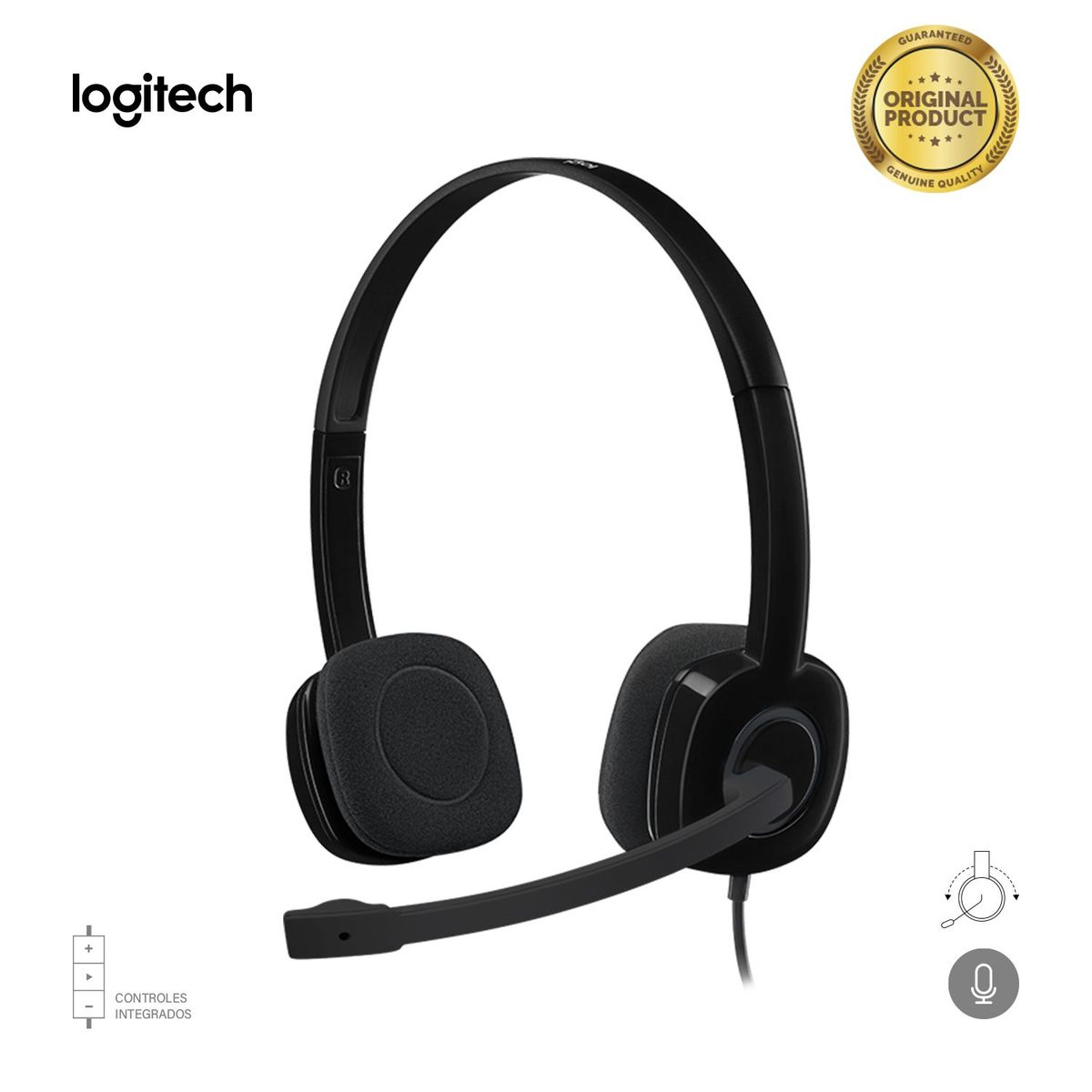 LOGITECH - Auriculares Logitech H151 Cableado 3.5 mm con micrófono