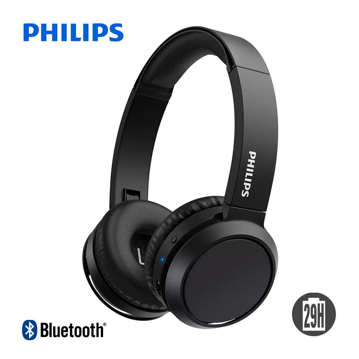 PHILIPS - Audífonos Philips TAH4205 Bluetooth C/Micro 29 Hrs Negro