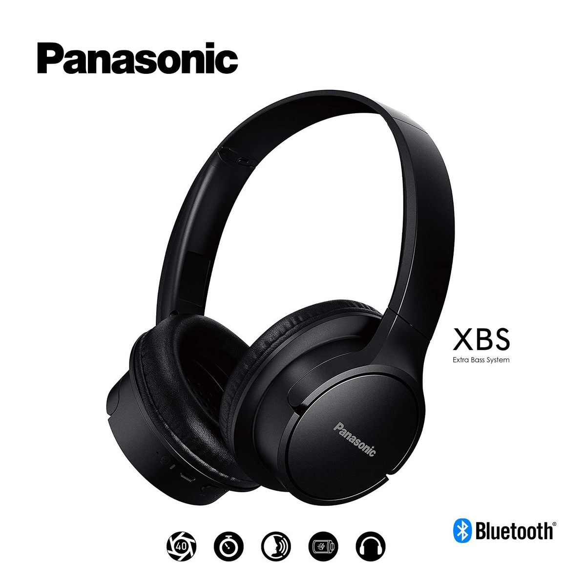 PANASONIC - Audifonos Panasonic Bluetooth Extra Bass System 50hrs RB-HF520