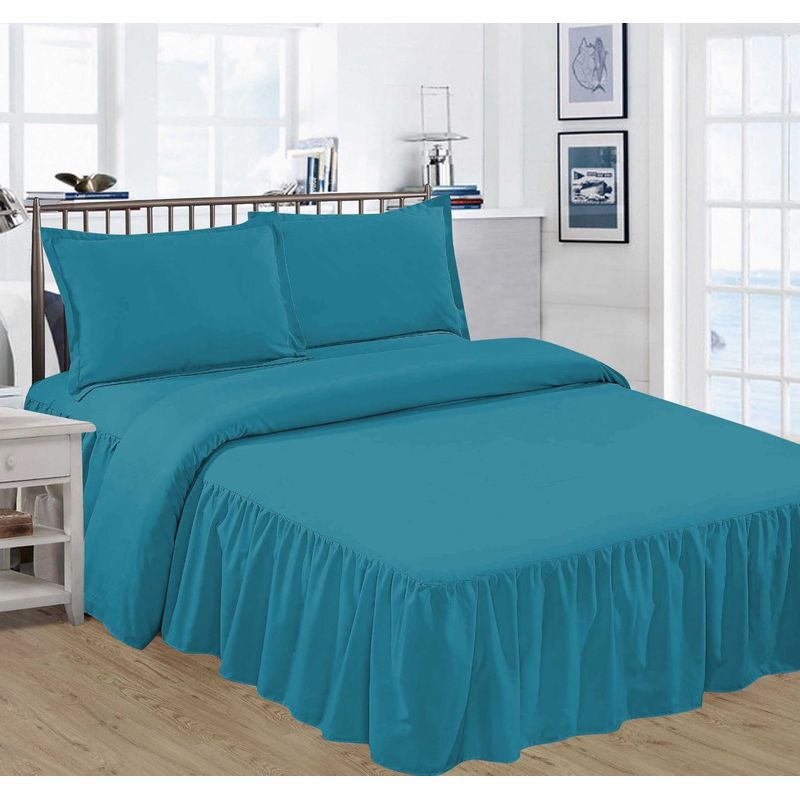 GENERICO - JUEGO DE SÁBANAS CON BLONDA  DE 2 PLAZAS