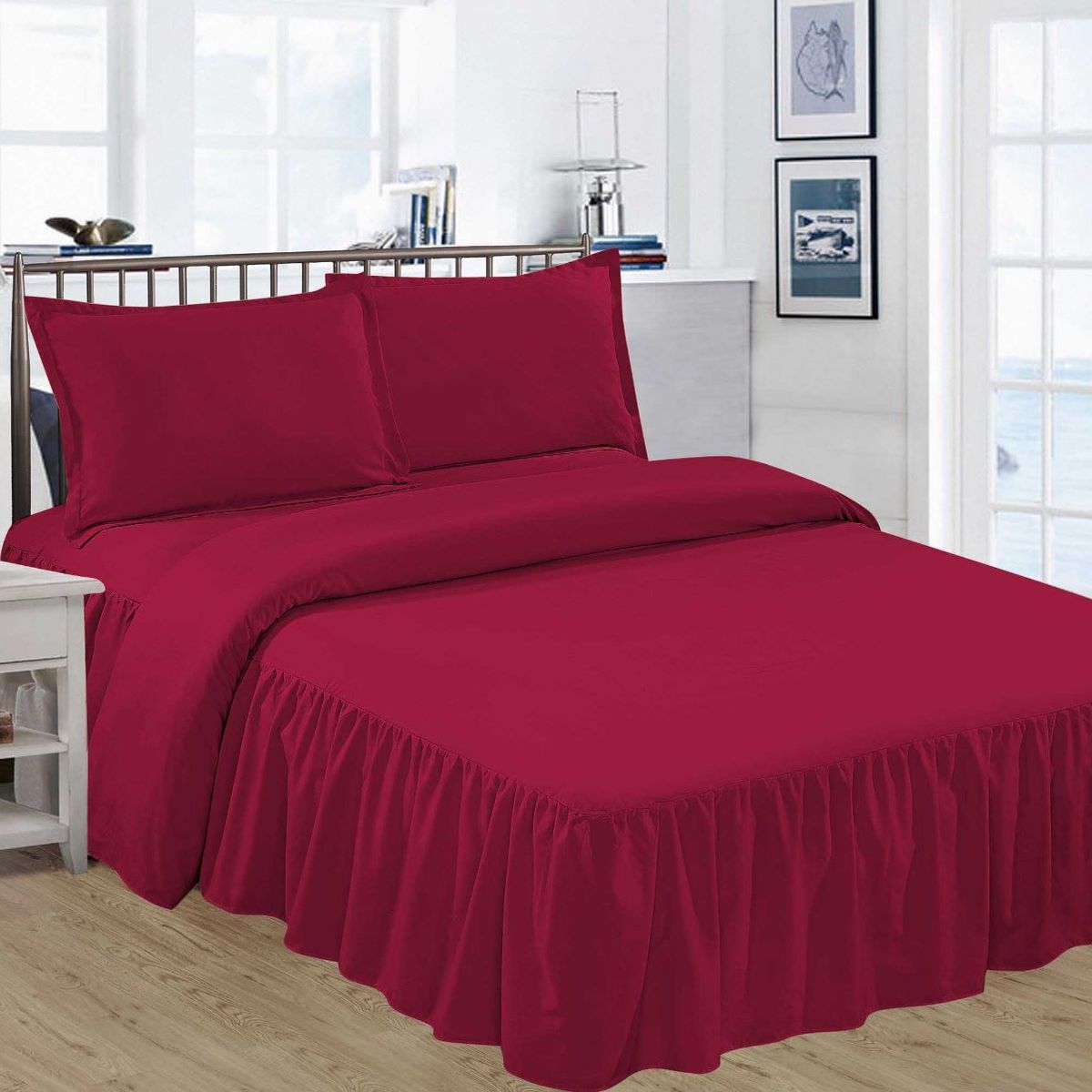 CASATEX - JUEGO DE SÁBANAS CON BLONDA CASATEX DE 2 PLAZAS