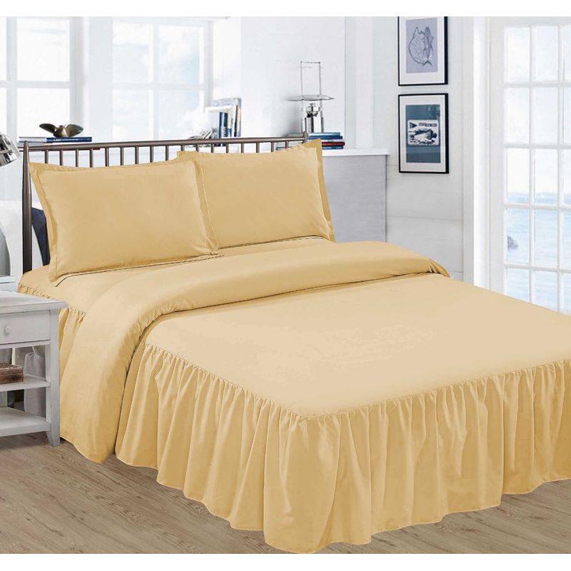 GENERICO - JUEGO DE SÁBANAS CON BLONDA DE 2 PLAZAS