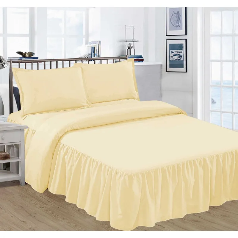 GENERICO - JUEGO DE SÁBANAS CON BLONDA DE 2 PLAZAS