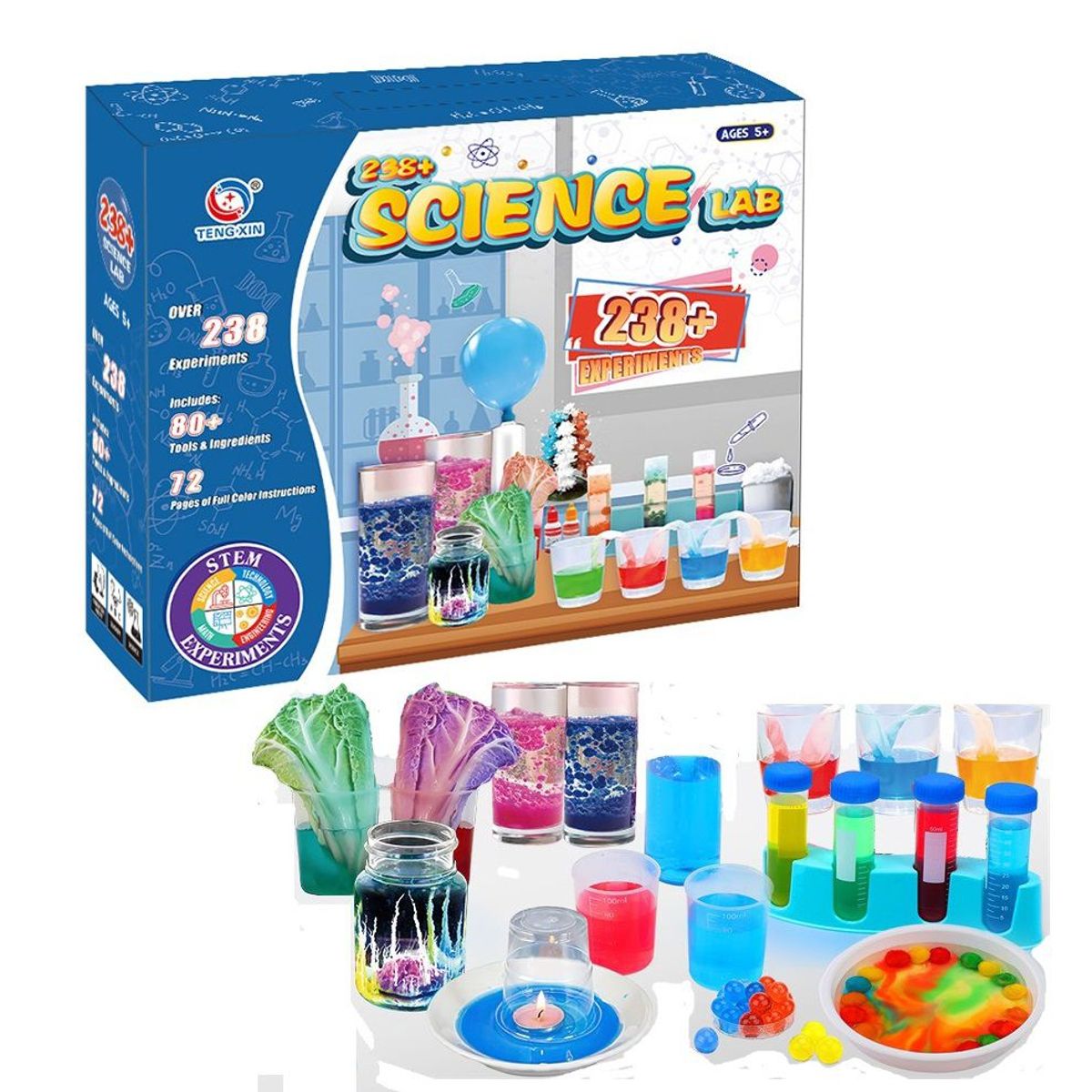 GENERICO - Kit de laboratorio  experimentos para niños - Ciencias
