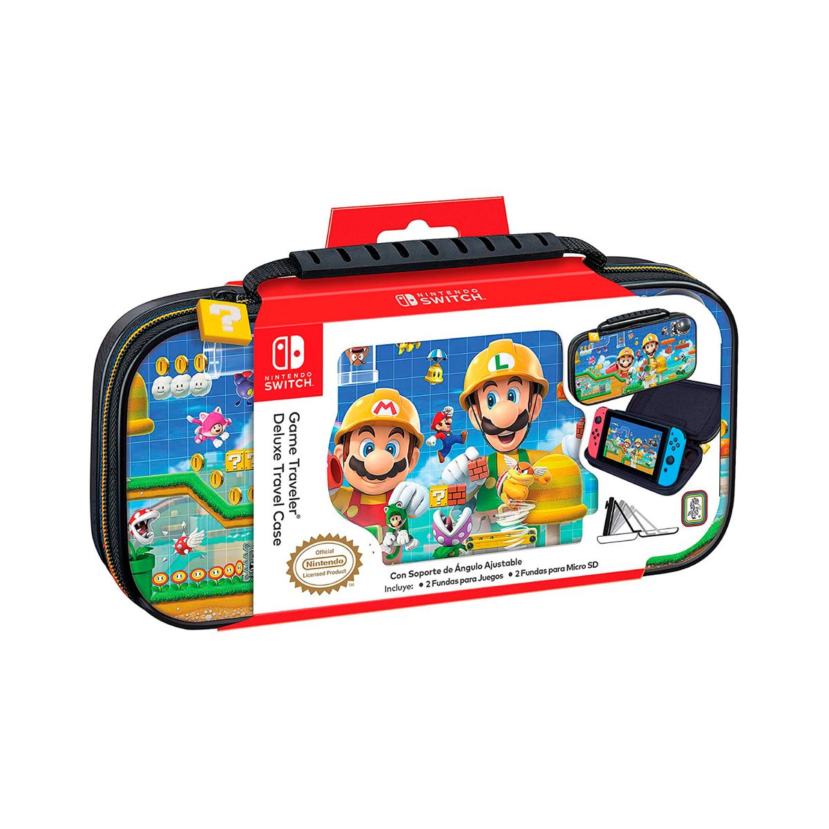 NINTENDO - Game Traveler Deluxe Travel Case Nintendo Switch Mario Maker 2