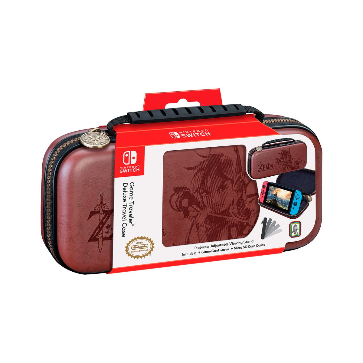 NINTENDO - Game Traveler Deluxe Travel Case Nintendo Switch Zelda Breath Marrón