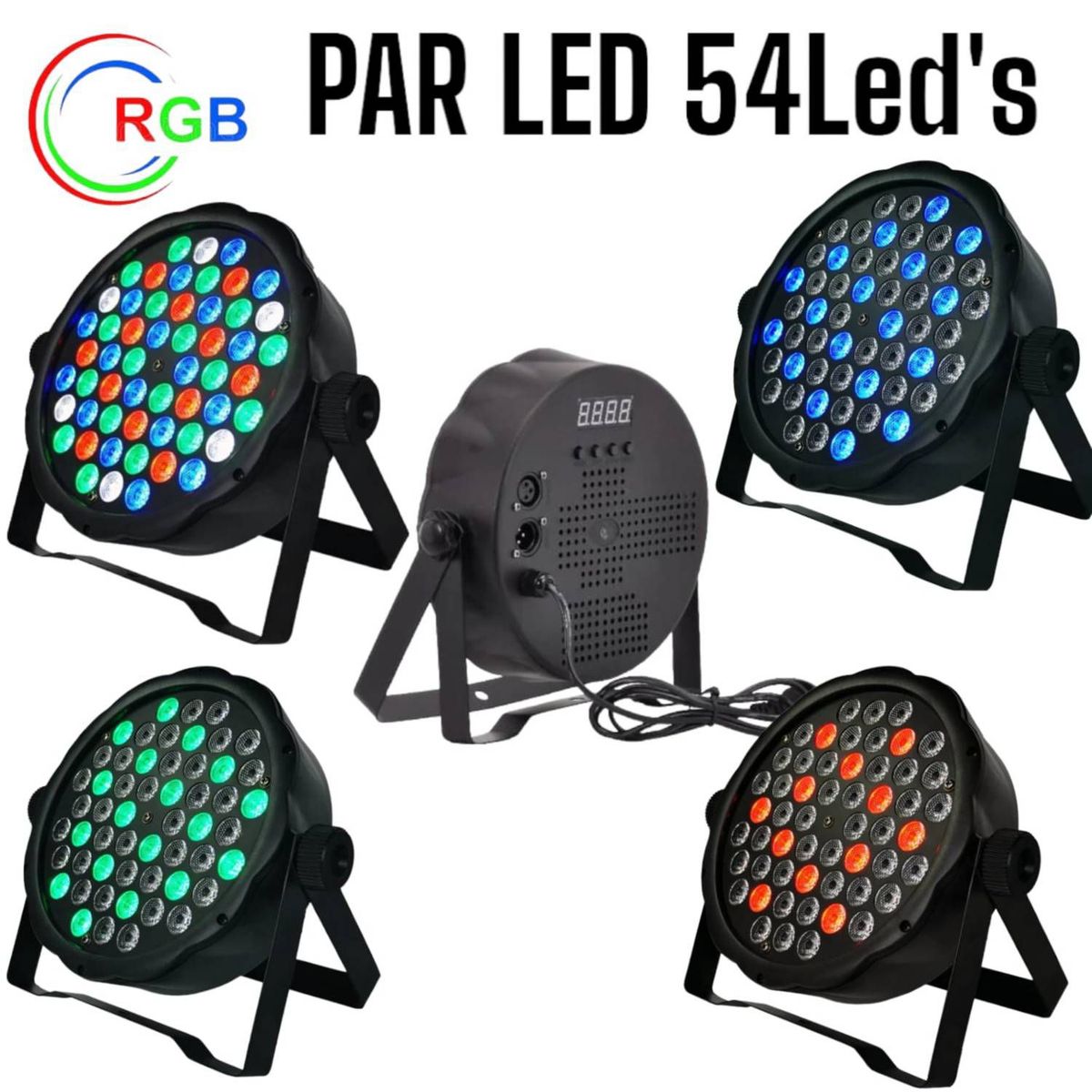 OEM - Par LED de 3Watts de 54Leds RGB AutoSound DMX520 Reflector LED RGB