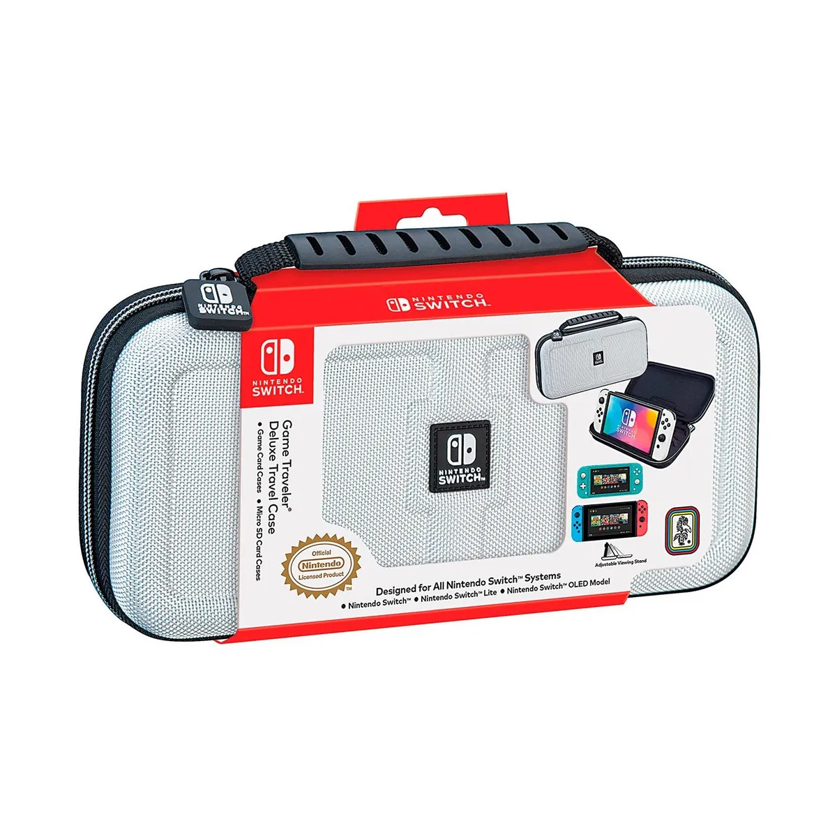 POWER A - Estuche Game Traveler Deluxe Travel Case Black -White Nintendo Switch