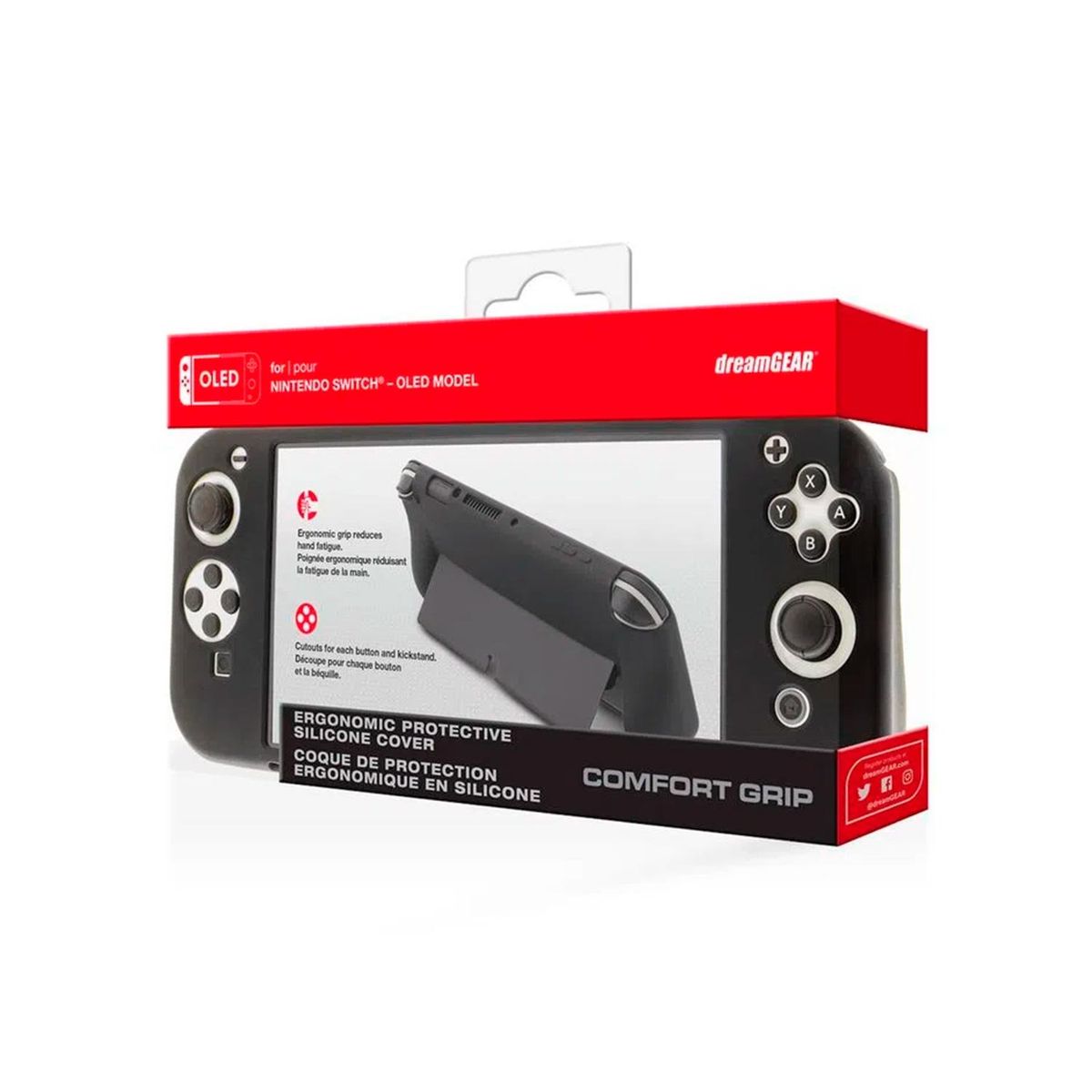 DREAMGEAR - Estuche de Silicona Protectora Dreamgear Nintendo Switch Oled Black