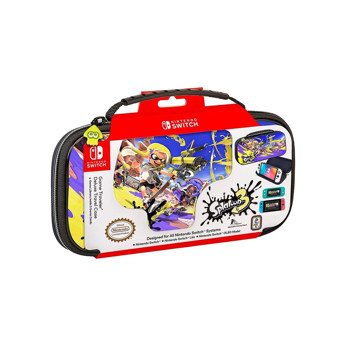 NINTENDO - Estuche Original Game Traveler Deluxe Travel Hori Splatoon 3 Nns51A