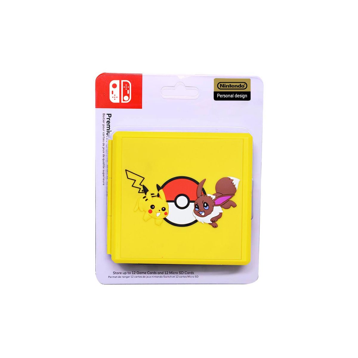 GENERICO - Estuche Portajuegos Pikachu eevee Nintendo Switch