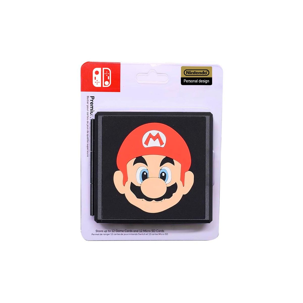 GENERICO - Estuche Portajuegos Super Mario Black Nintendo Switch