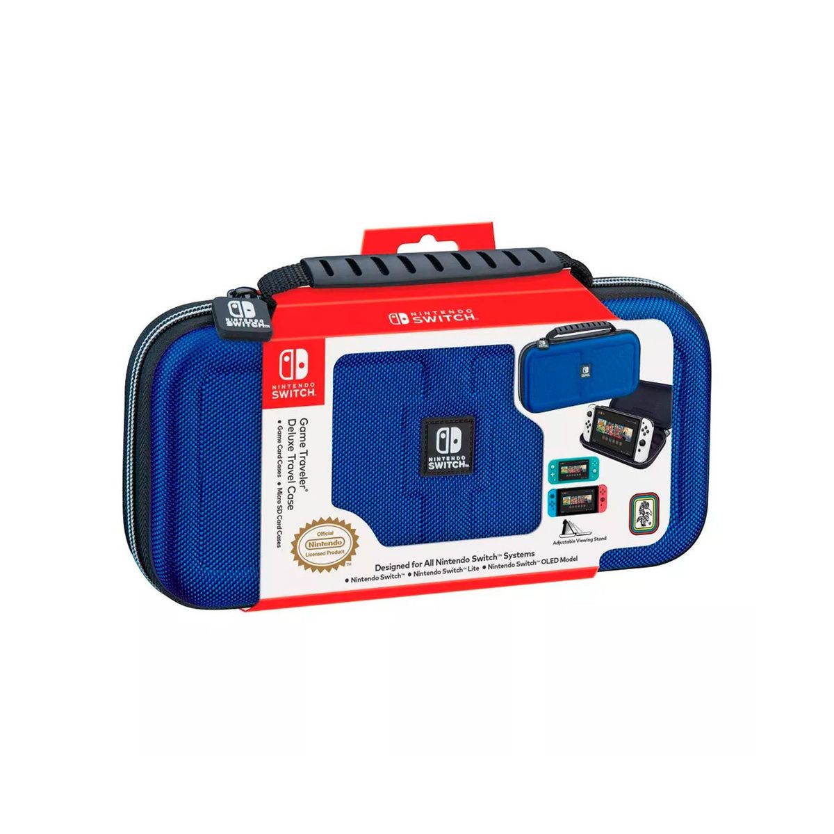 NINTENDO - Estuche Game Traveler Deluxe Travel Blue Black Switch Oled Nns40Bl