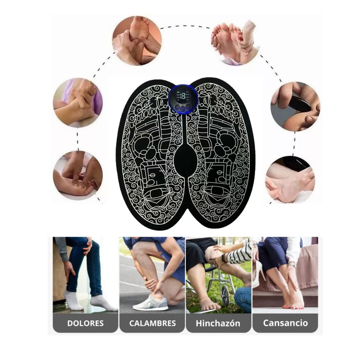 ROSH - Tapete Para Masaje de Pies  - Recargable EMS