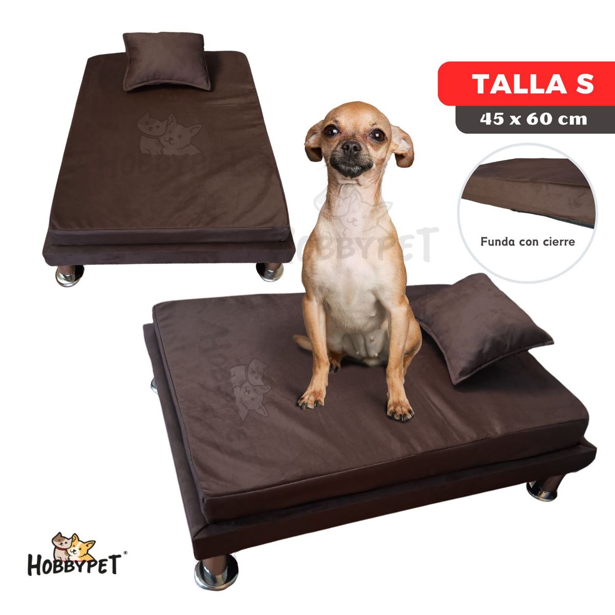 GENERICO - Cama para perro TARIMA DOG - Talla S - Marron