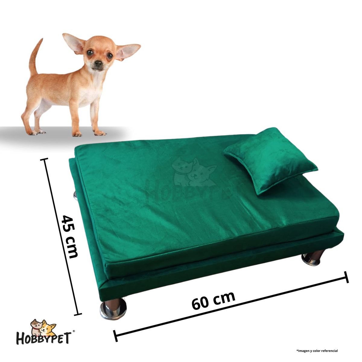 GENERICO - Cama para perro TARIMA DOG - Talla S - Verde