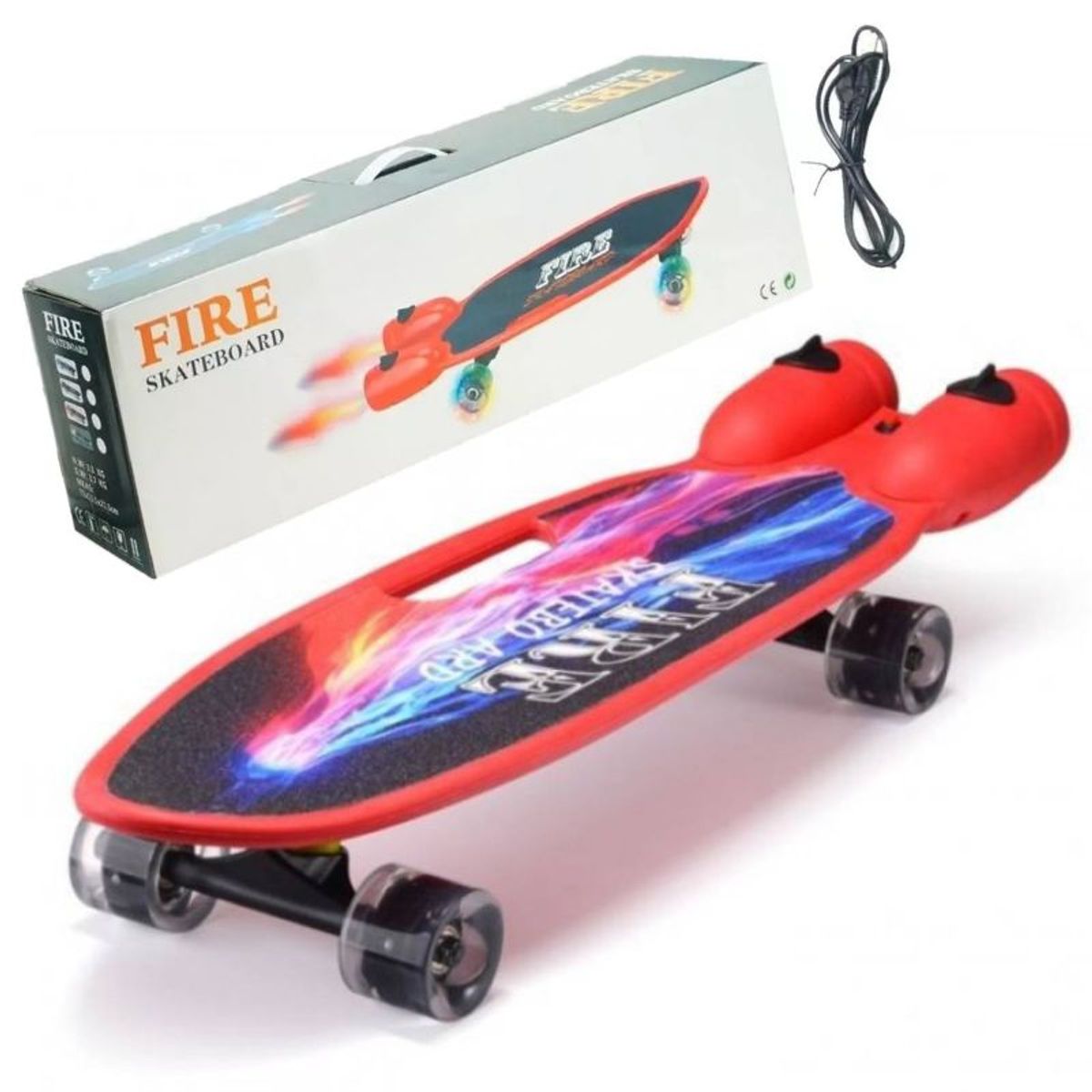 GENERICO - Skateboard Mini Longboard Bota Humo Bluetooth Musical