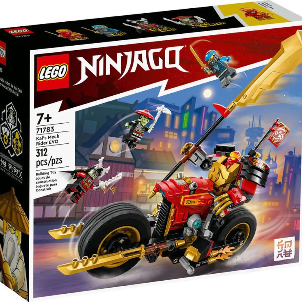 LEGO - LEGO Ninjago 71783 Moto-Meca EVO de Kai (312 piezas)
