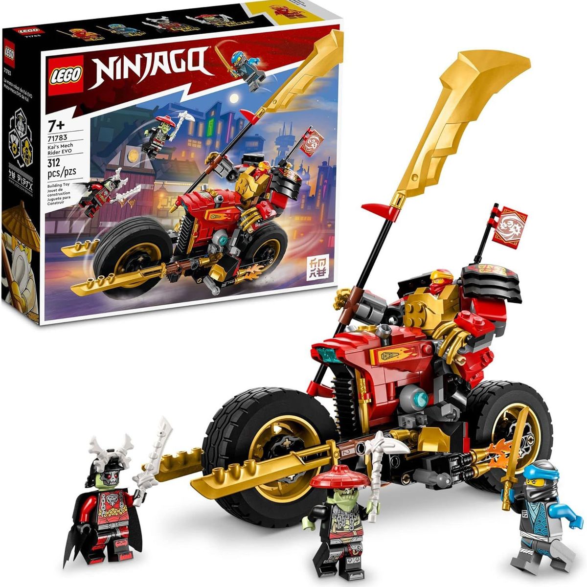 LEGO - LEGO Ninjago 71783 Moto-Meca EVO de Kai (312 piezas)