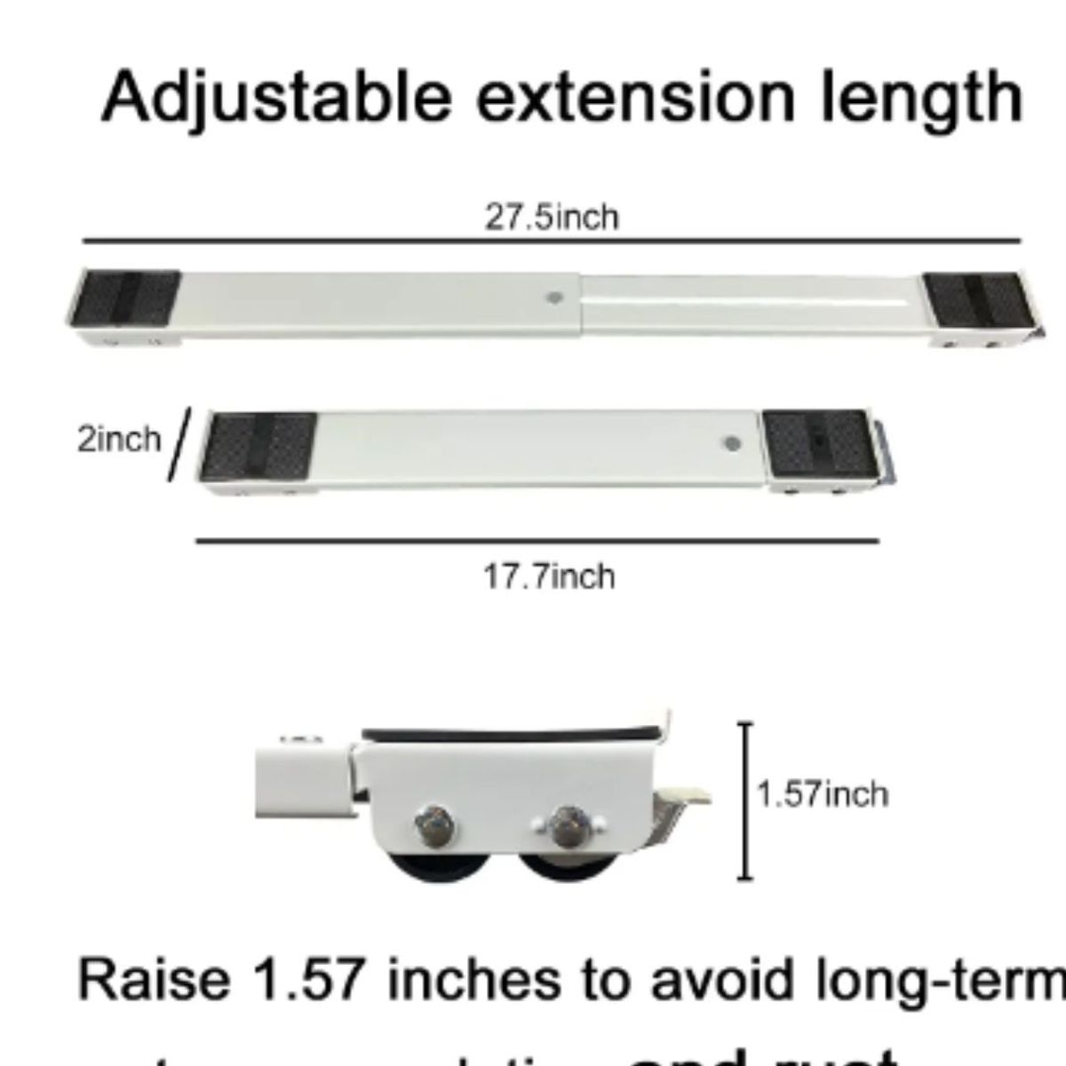 GENERICO - Soporte Base Metal Movible con Ruedas para Lavadora y Refrigeradora