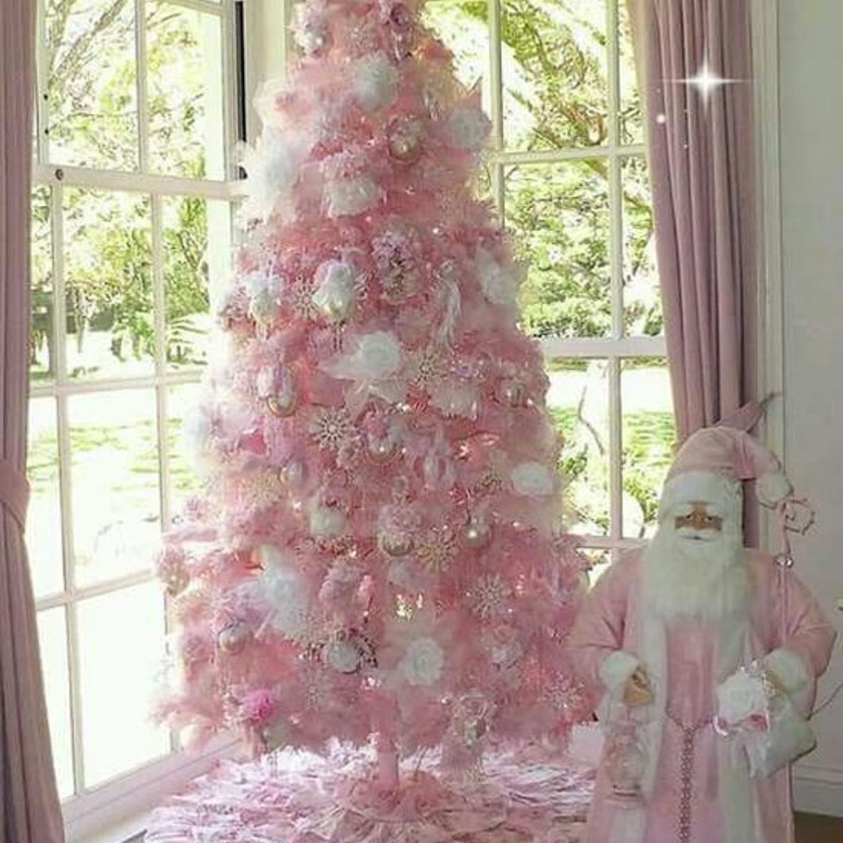 GENERICO - Árbol de Navidad pino 2,10 cm rosado