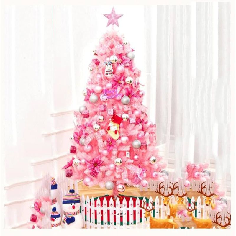 GENERICO - Árbol de Navidad pino 1.80 cm color rosado