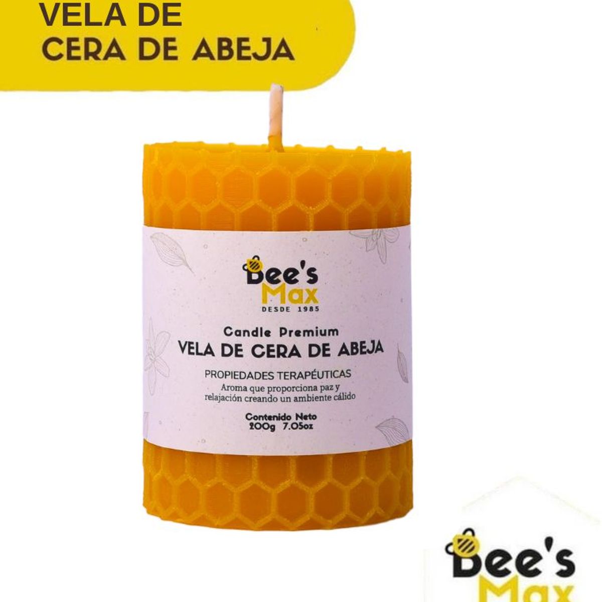 BEE'S MAX - VELA DE CERA DE ABEJA BEES MAX
