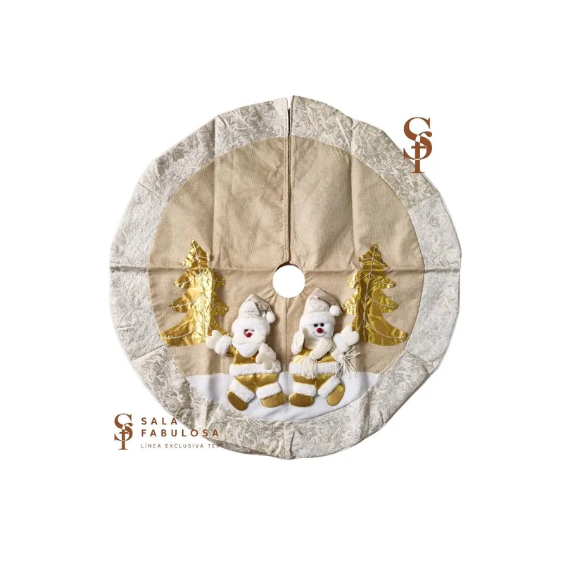 GENERICO - Piso de árbol de navidad 1.30 Oro nube