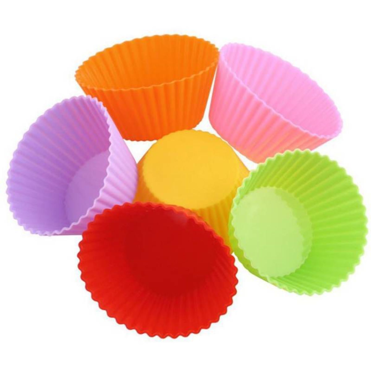GENERICO - 12 pcs de silicona  de  cupcake tazón para hornear molde de galletas