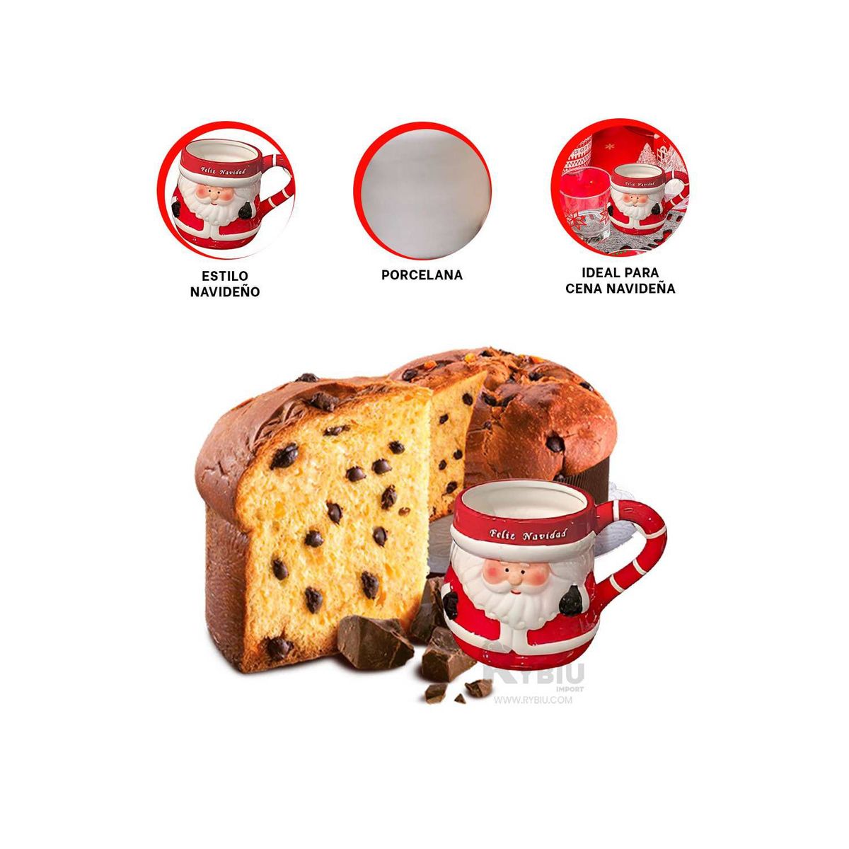 GENERICO - Recipiente para Navidad de Papa Noel