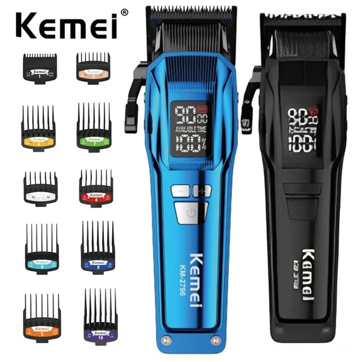 KEMEI - CORTADOR DE CABELLO KEMEI 2795 - CLIPPER - NEGRO