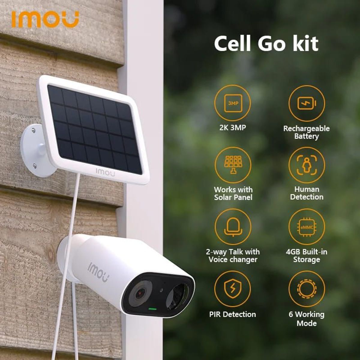 IMOU - IMOU CELL GO KIT - 3MP - 2K - INCLUYE PANEL SOLAR