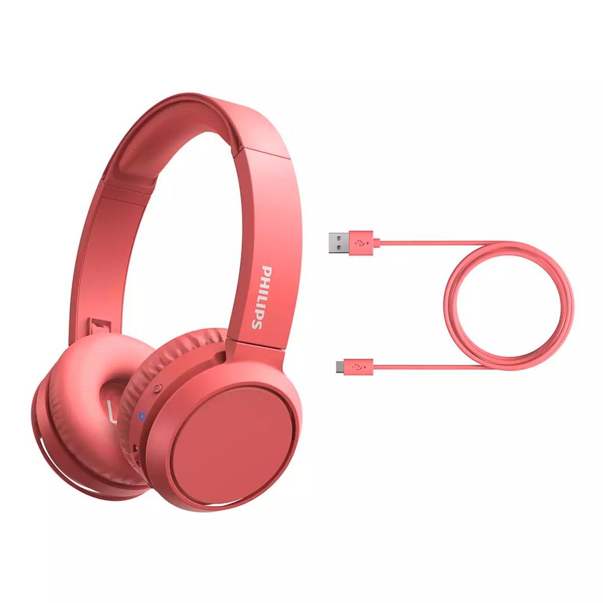 PHILIPS - Audífonos Philips TAH4205 Bluetooth C/Micro 29 Hrs Rojo
