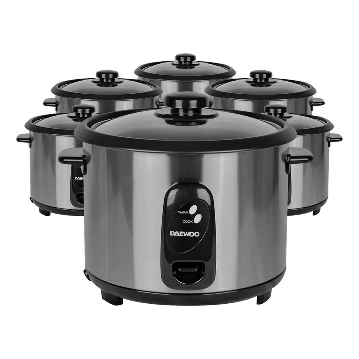DAEWOO - Olla Arrocera Daewoo Antiadherente 1.8 L Inoxidable Pack x6