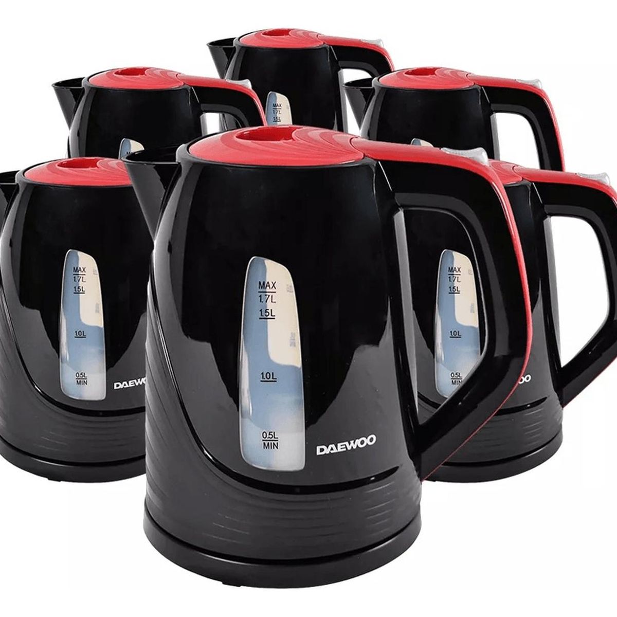 DAEWOO - Hervidor Eléctrico Daewoo 1.7 L Pack x6