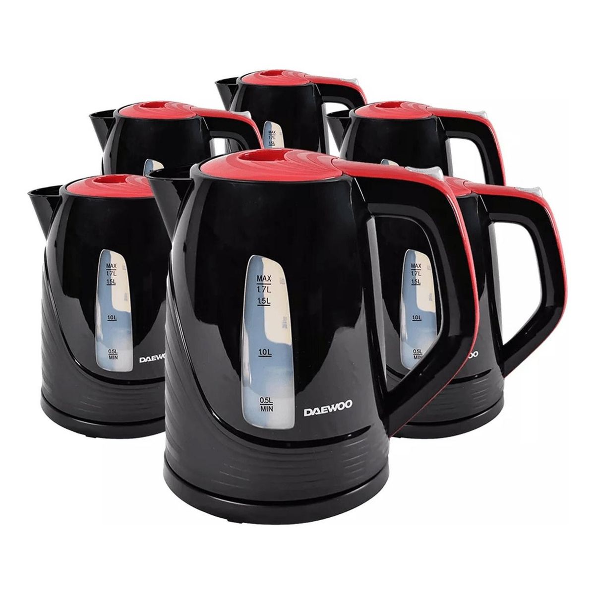 DAEWOO - Hervidor Eléctrico Daewoo 1.7 L Pack x6