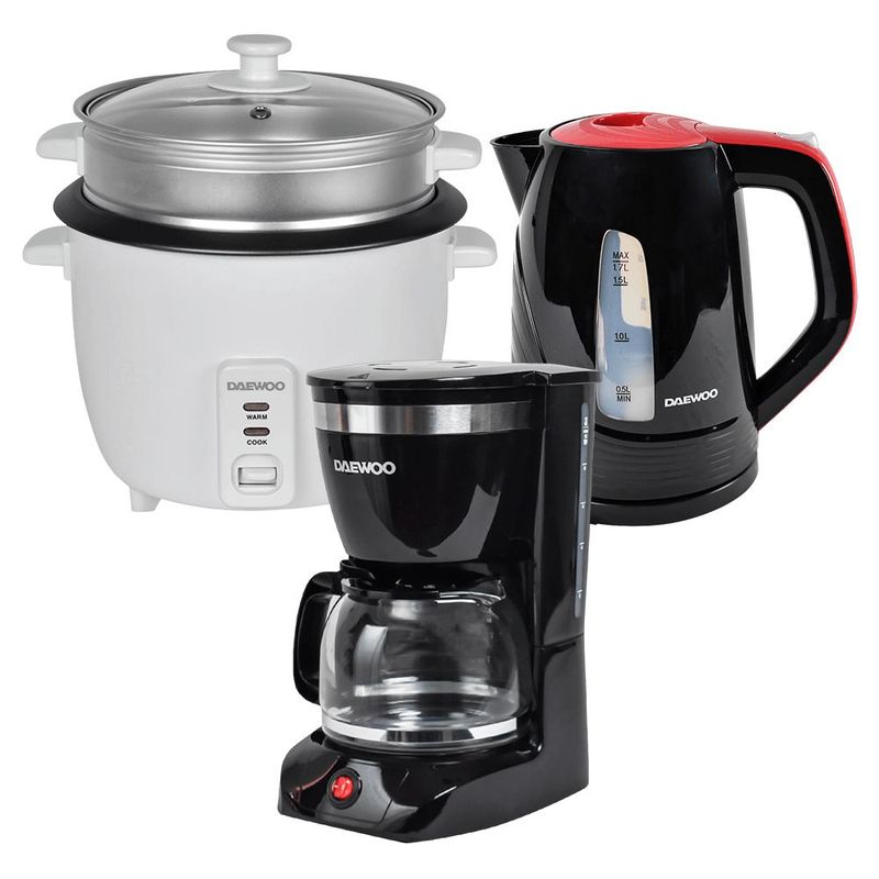 DAEWOO - Daewoo Olla Arrocera 1.5 L  + Hervidor 1.7 L  + Cafetera 1.25 L