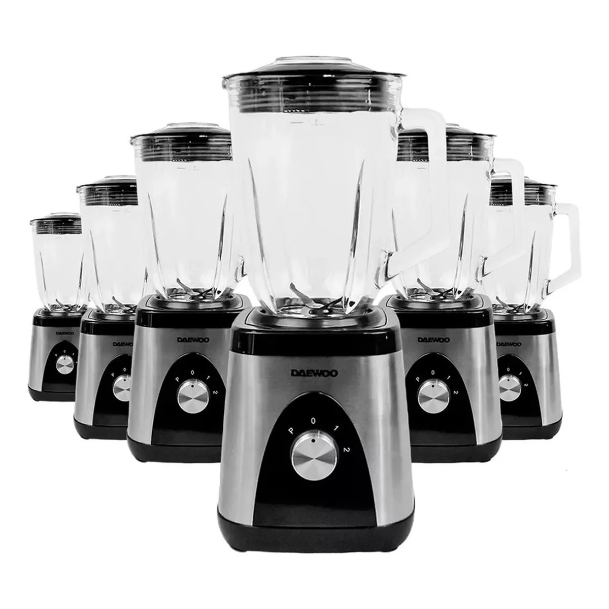 DAEWOO - Licuadora Daewoo 1000W 1.5 L Plateada Pack x6