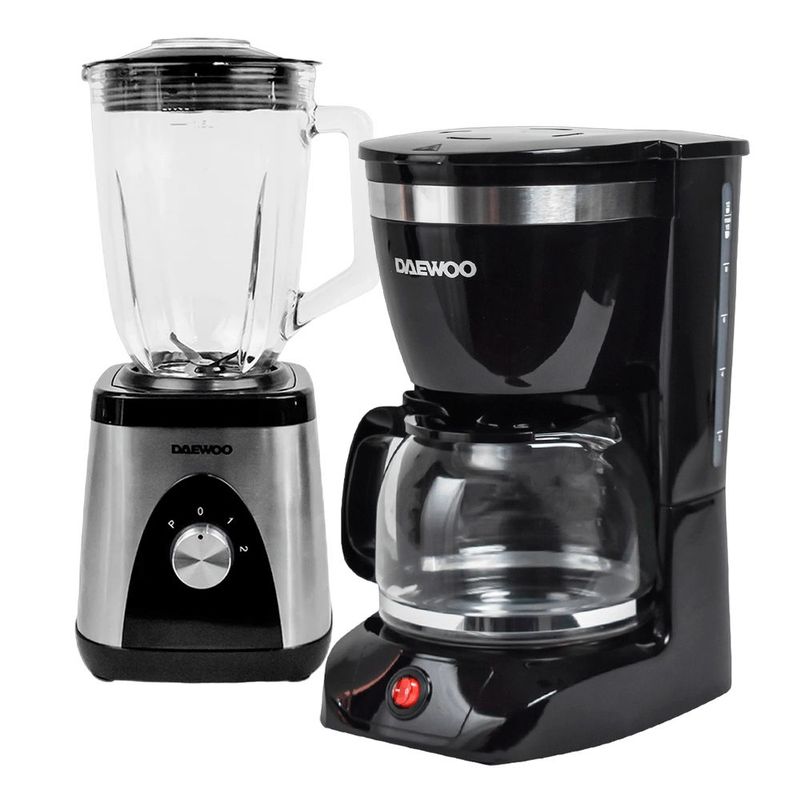 DAEWOO - Combo Daewoo Licuadora 1.5 L + Cafetera 12 tazas 1.25 L