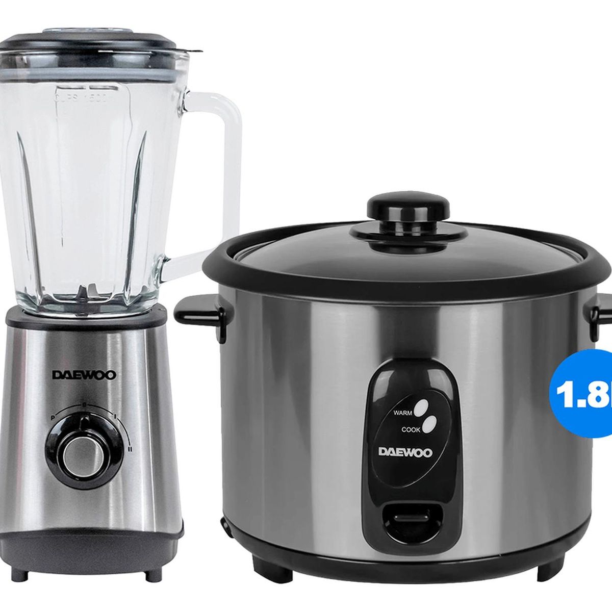 DAEWOO - Combo Daewoo Licuadora 1. 5L + Arrocera acero Inoxidable 1.8 L