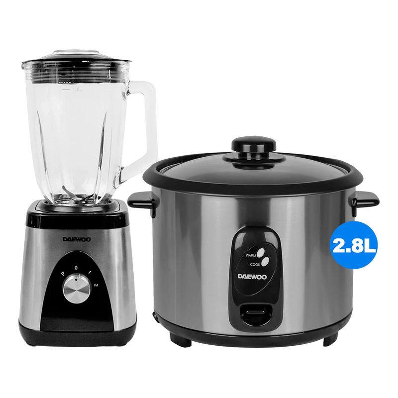 DAEWOO - Combo Daewoo Licuadora 1.5 L + Arrocera acero Inoxidable 2.8 L
