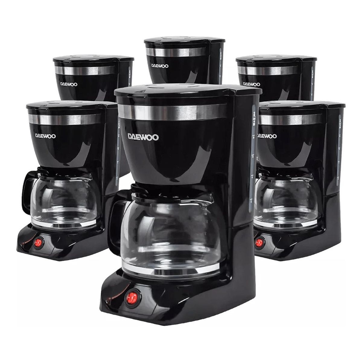 DAEWOO - Cafetera Daewoo 800w 1.25L 12 Tazas Pack x6