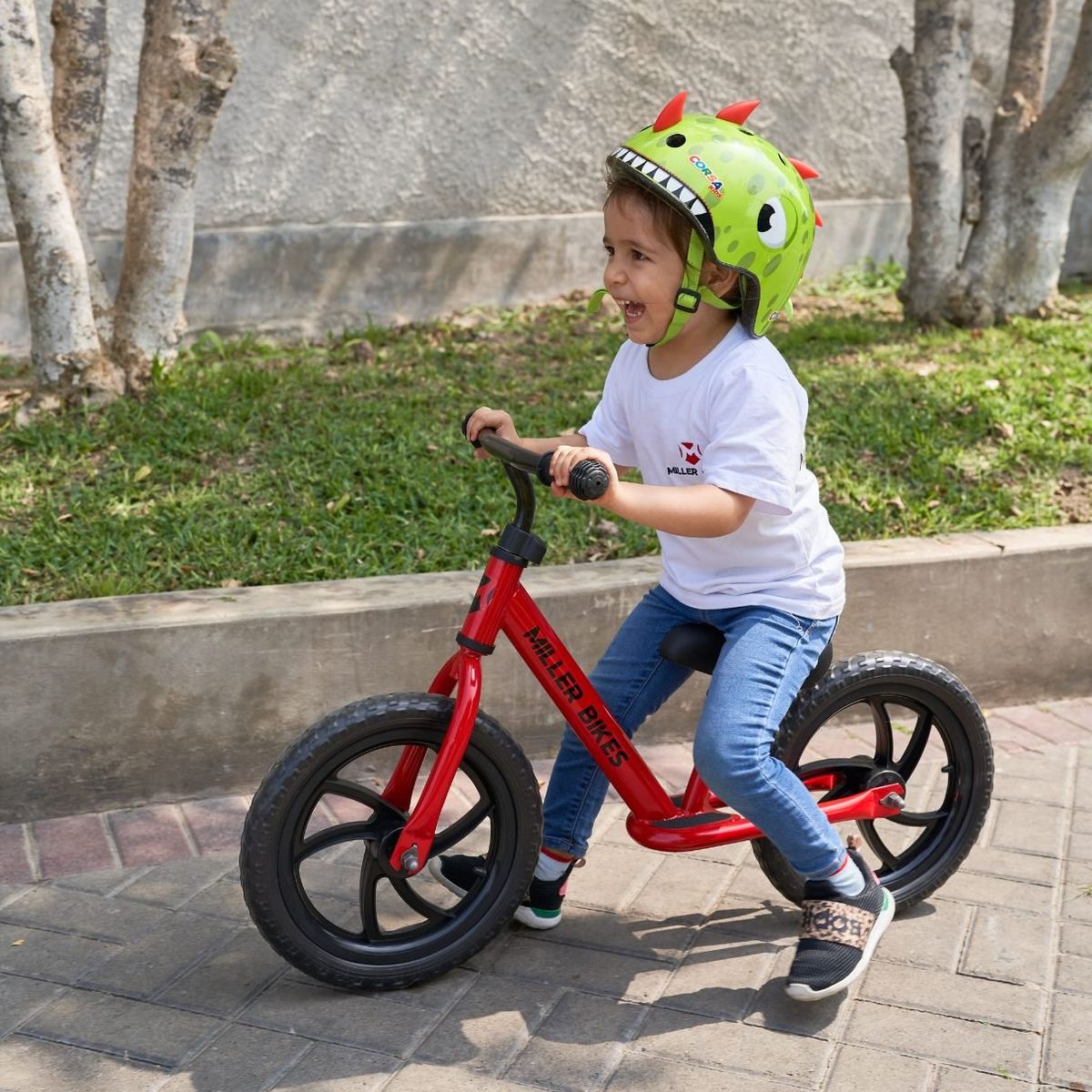 MILLER BIKES - Bicicleta de balance equilibrio MILLER BIKES Aro 14 Roja