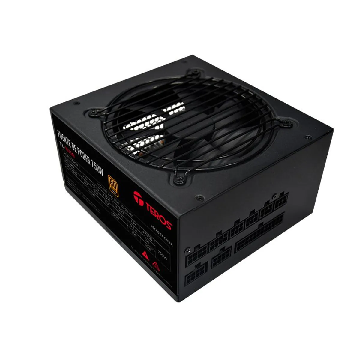 TEROS - Fuente de poder 750W real, TEROS, Certificación 80 Plus GOLD