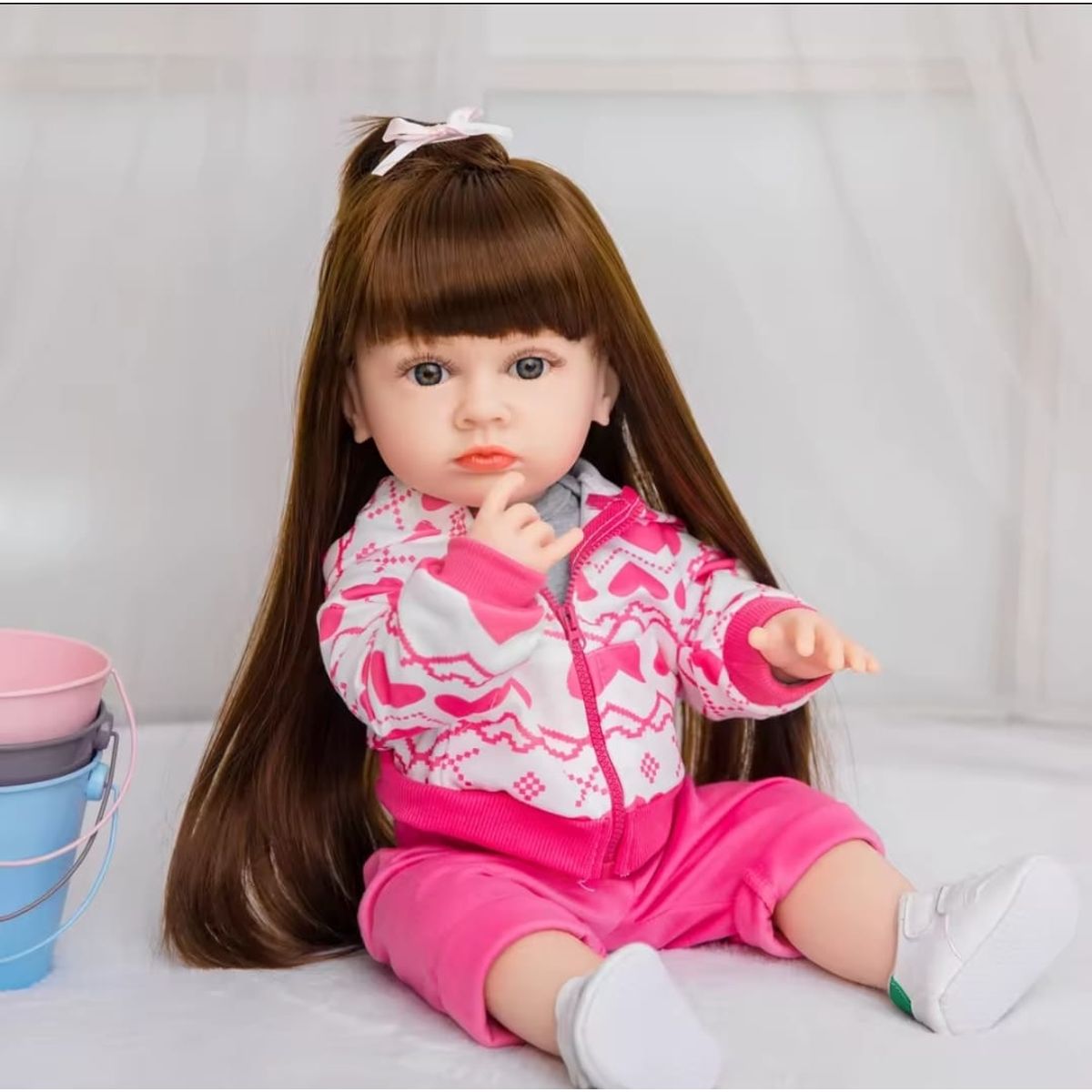 GENERICO - Muñeca Inteligente Reborn Mia Con Movimiento Responde 17 Preguntas