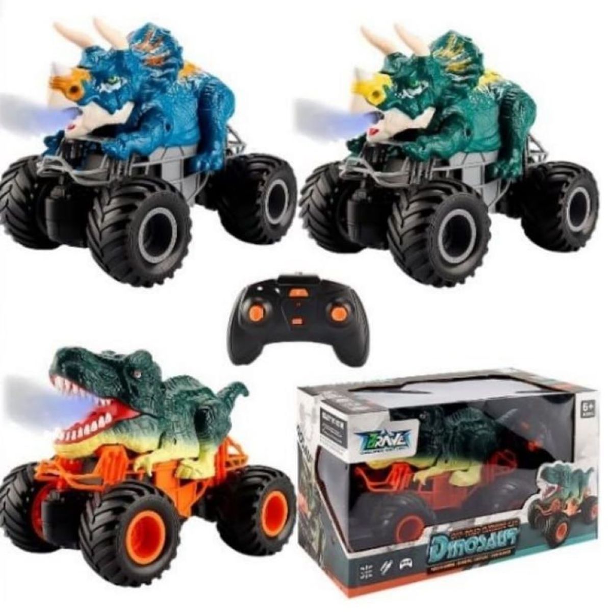 GENERICO - Dinosaurio carro con Humo Control Remoto